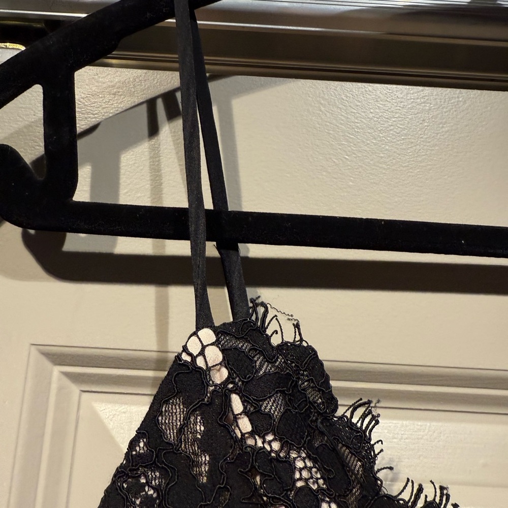 J. Crew Black Lace/nude lining Midi Dress size 2- EUC - Picture 7 of 10